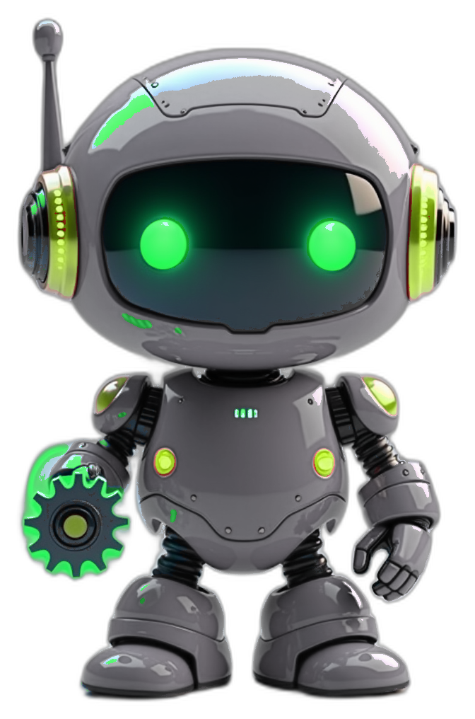 A DPR AI agent tinkering with a glowing gear