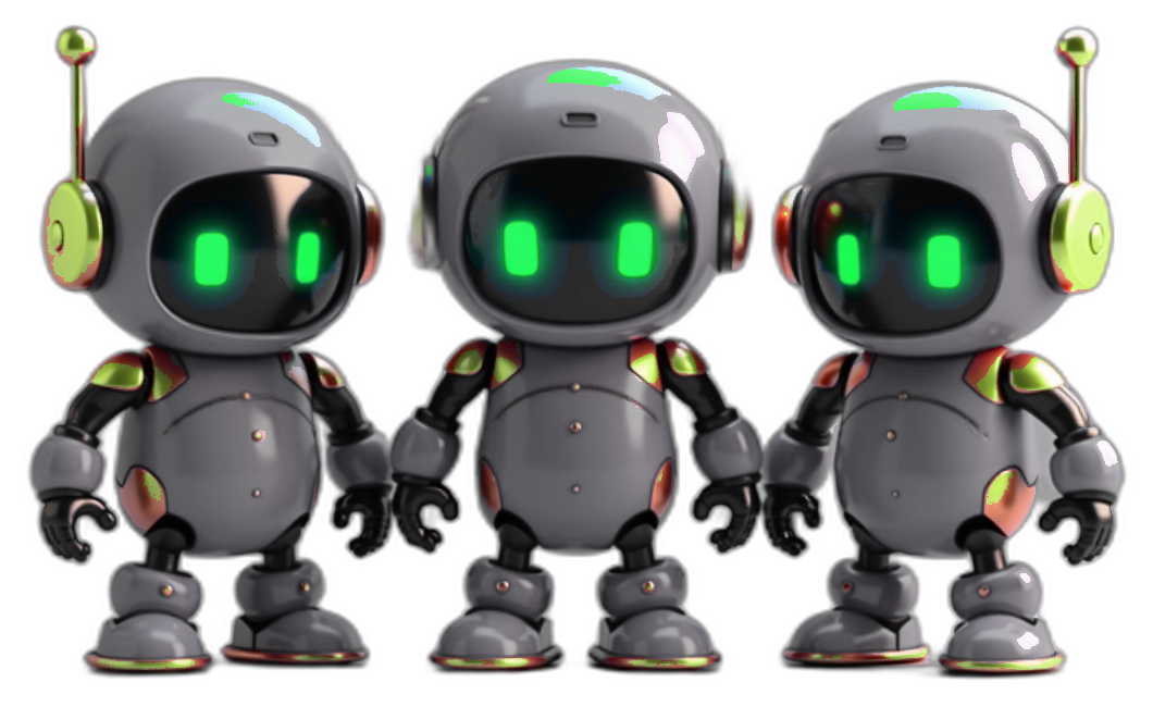 A team of three DPR AI agents working together