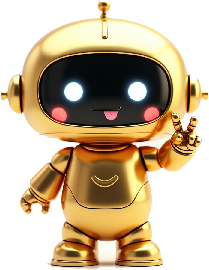 DPR Labs gold robot mascot